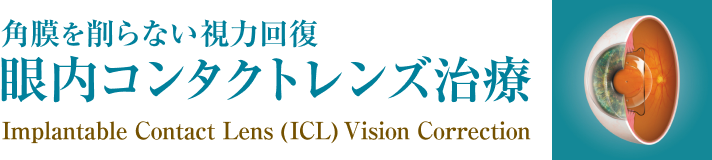 角膜を削らない視力回復 眼内コンタクトレンズ治療 Implantable Contact Lens （ICL） Vision Correction